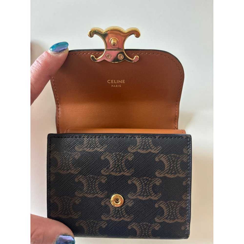 Celine Triomphe leather wallet - image 5