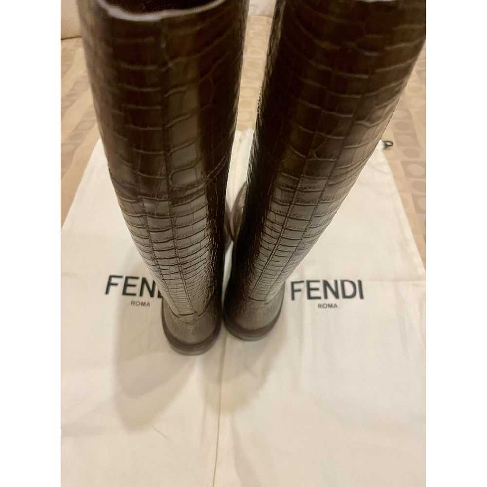 Fendi Leather riding boots - image 2