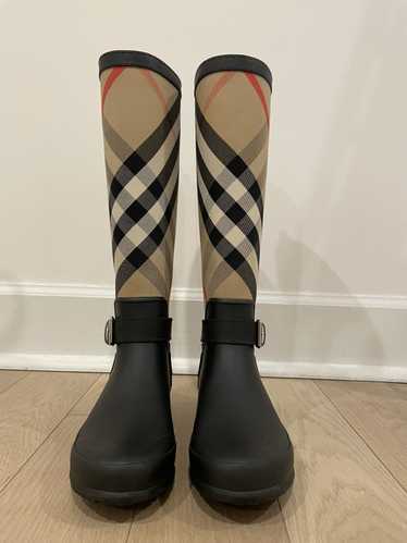 Burberry Burberry House Check Rubber Rain Boots