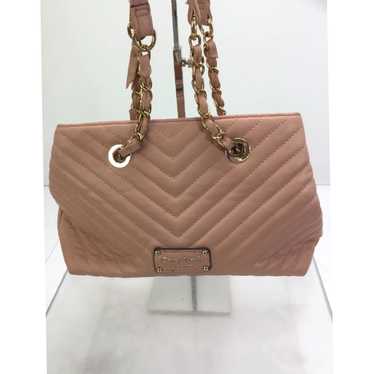 Pinko Luxurious Pink Quilted Faux Leather Satchel 