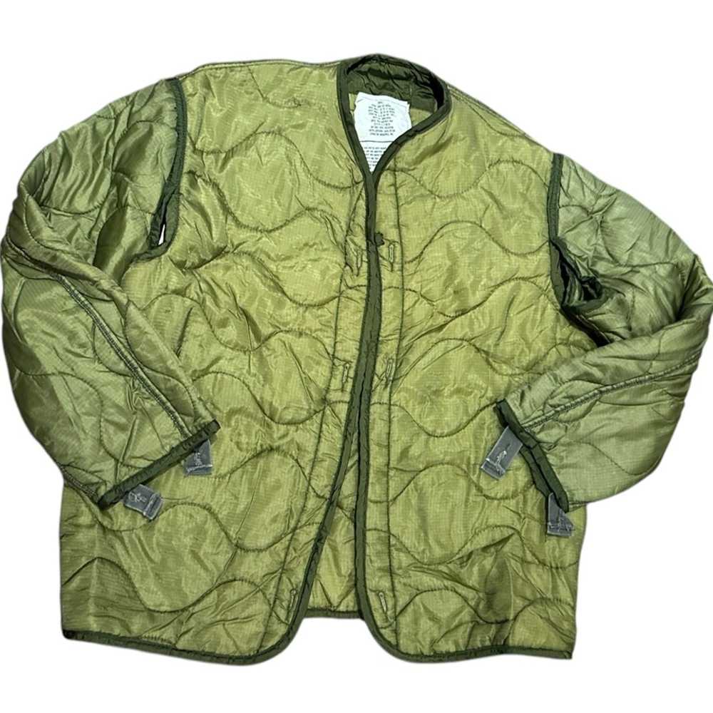 Military Genuine Military Green Quilted Jacket Li… - image 1