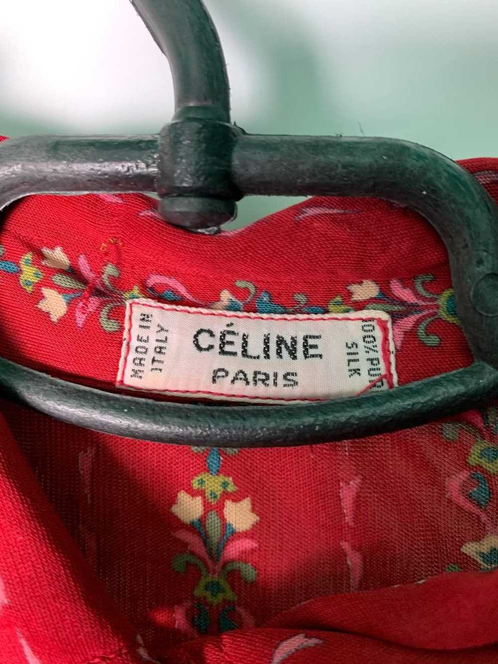 Celine × Luxury × Vintage 1970s Celine red Chain … - image 2