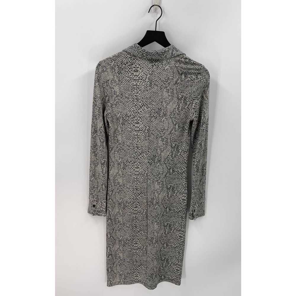 Tea Snake Skin Womens Long Sleeve Midi Dress Size… - image 5