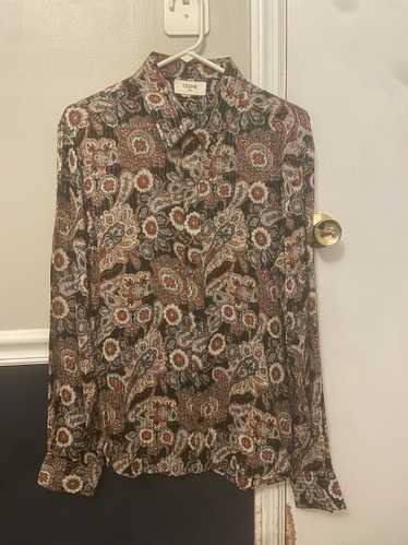 Celine RARE Silk Lamé Button Down Shirt