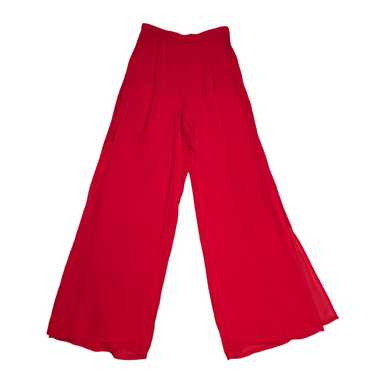 Other Cache Y2K Wide Leg Sheer Pants Red Small - image 1