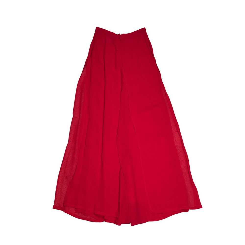 Other Cache Y2K Wide Leg Sheer Pants Red Small - image 2