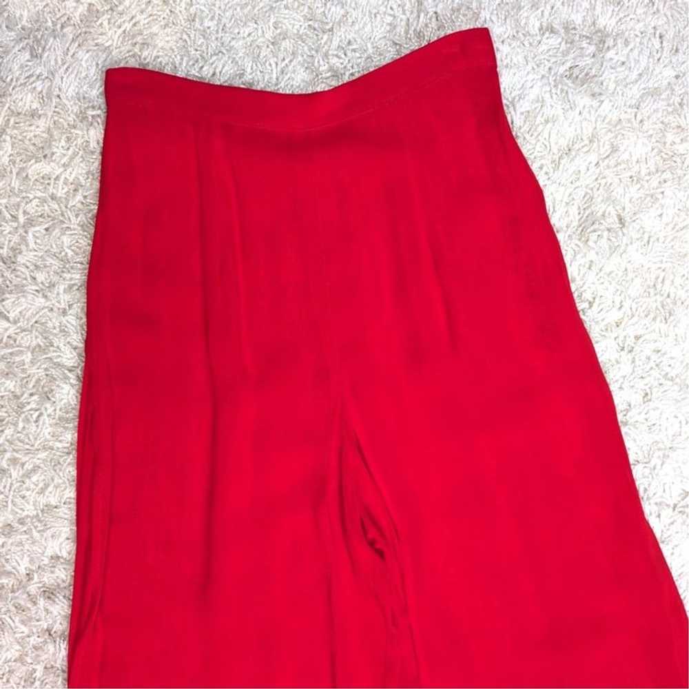 Other Cache Y2K Wide Leg Sheer Pants Red Small - image 8