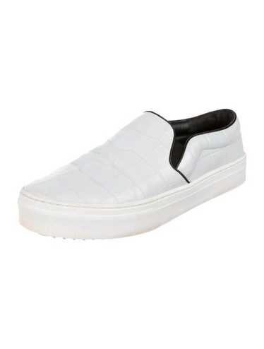 Celine Celine Phoebe Philo White Crocodile Slip-On