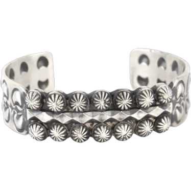 Navajo Stacker Cuff Bracelet Sterling Silver Marth