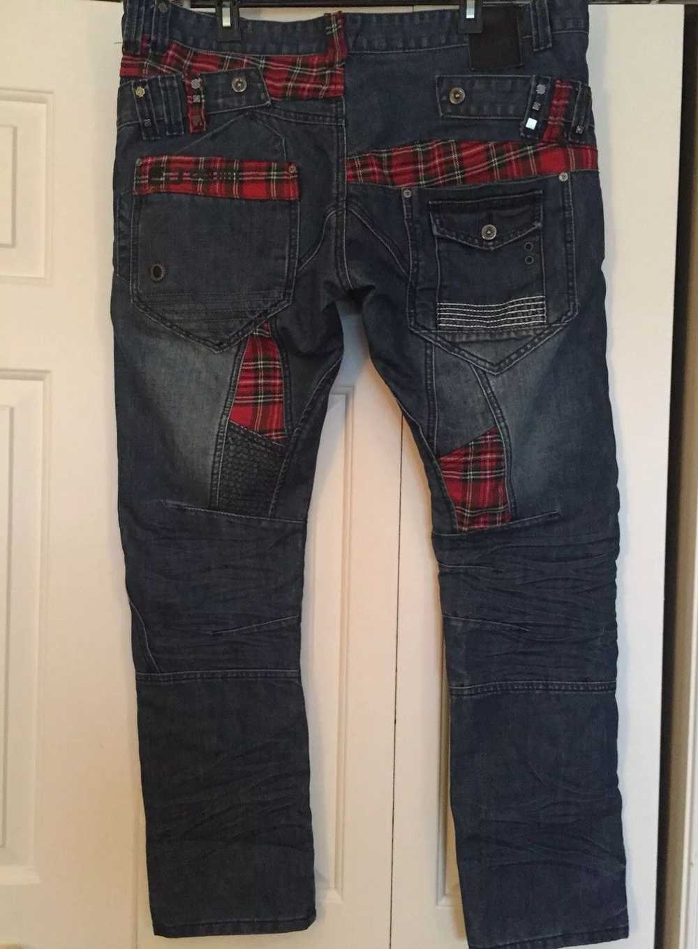 Streetwear EJ DENIM Rio Plaid Studded Jeans - image 5