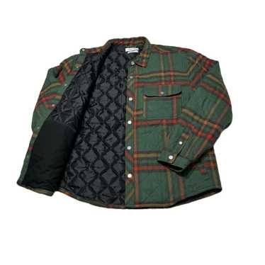 Urban Outfitters Green Plaid Flannel Insulated Bu… - image 1