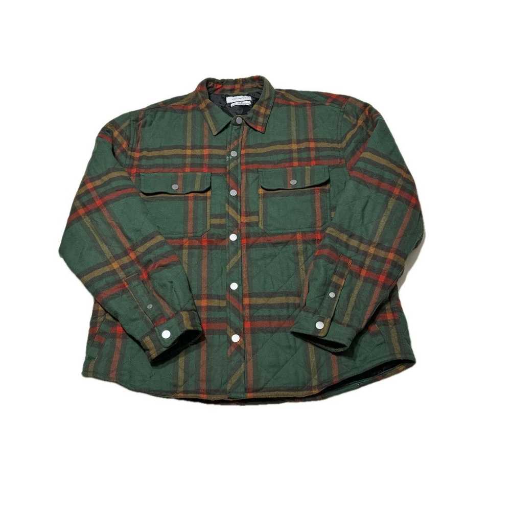 Urban Outfitters Green Plaid Flannel Insulated Bu… - image 2