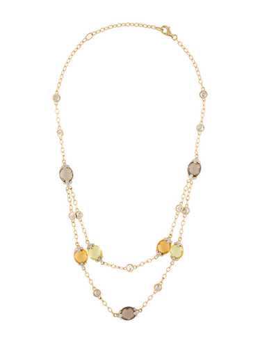 Necklace 14K White Gold & 14K Yellow Gold Featurin