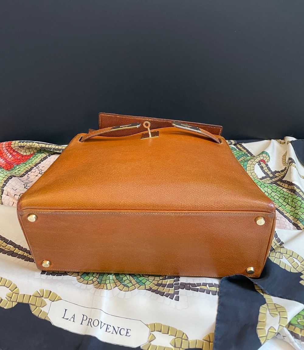 HERMÈS 1945 Iconic Vintage Kelly 28 Sellier Box G… - image 11