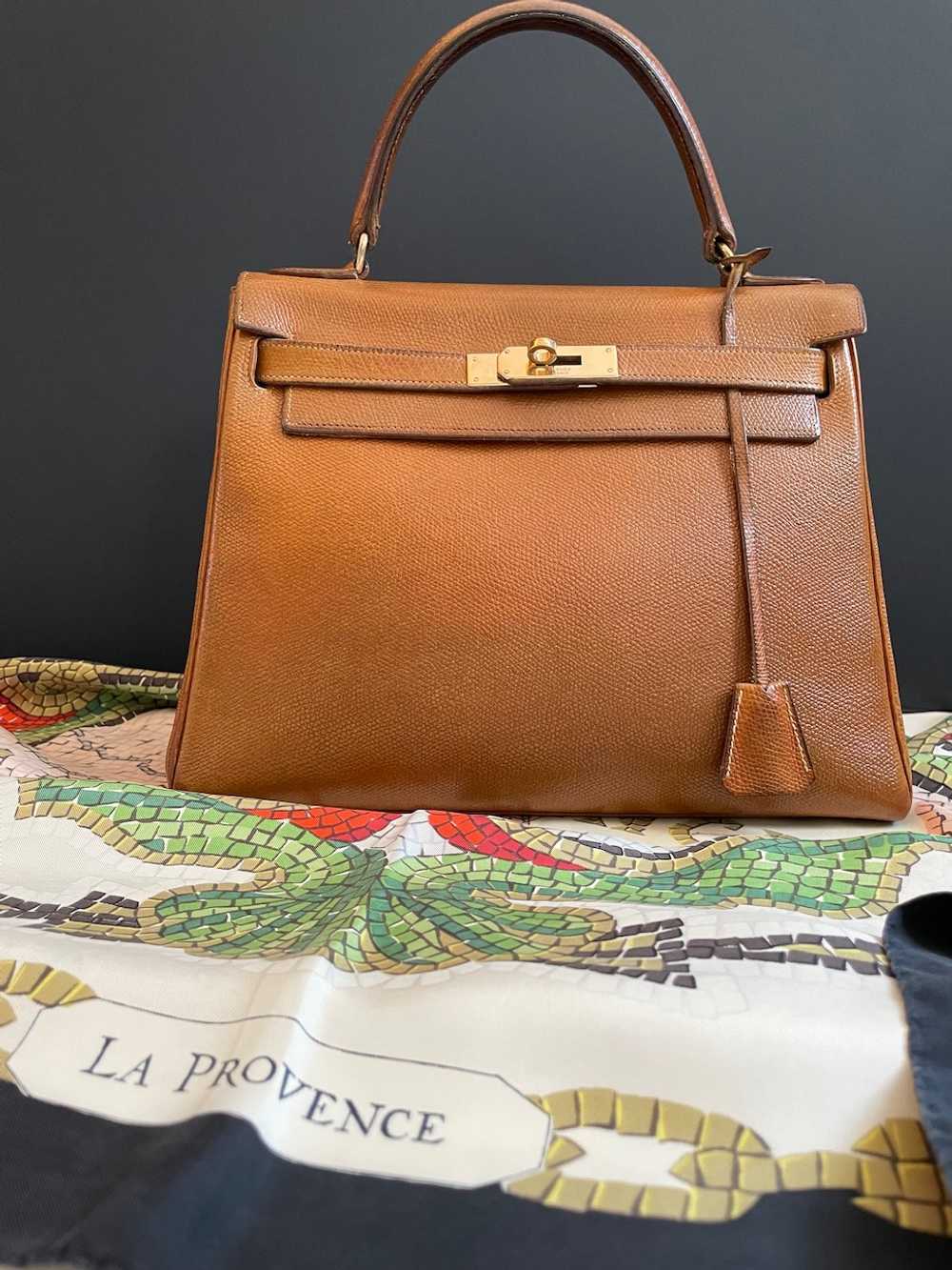 HERMÈS 1945 Iconic Vintage Kelly 28 Sellier Box G… - image 1