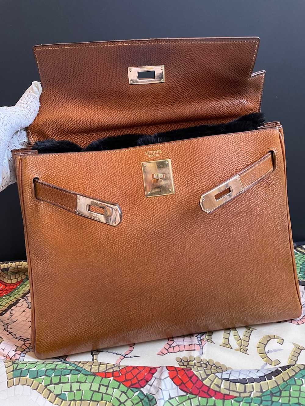 HERMÈS 1945 Iconic Vintage Kelly 28 Sellier Box G… - image 5