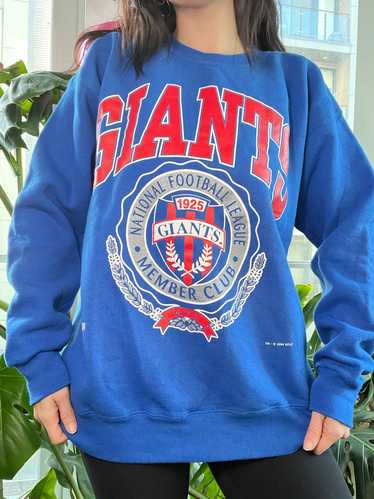 Vintage 90s NY Giants Crewneck Sweatshirt Embroidered Patch hotsell Nutmeg Men’s XL