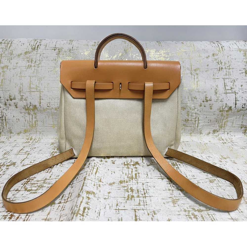 Hermès Herbag leather backpack - image 9