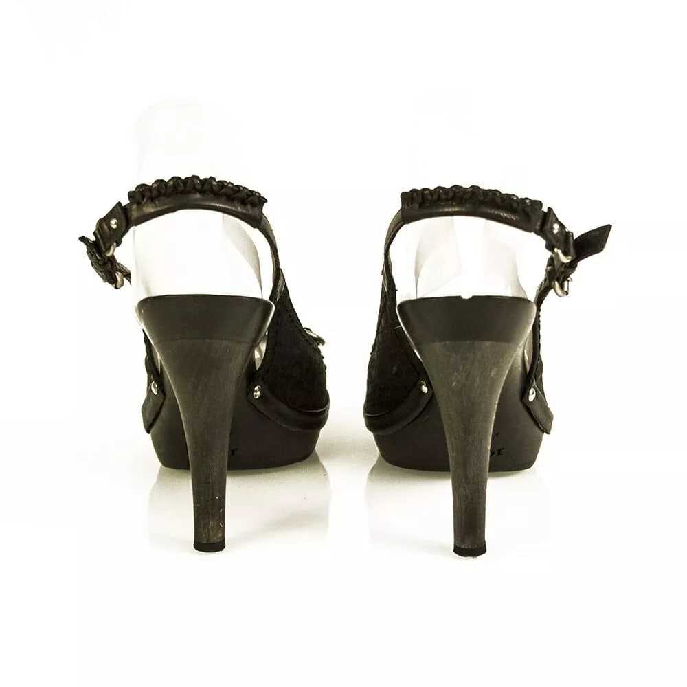 Christian Dior Black Monogram Canvas Wooden Heel … - image 7