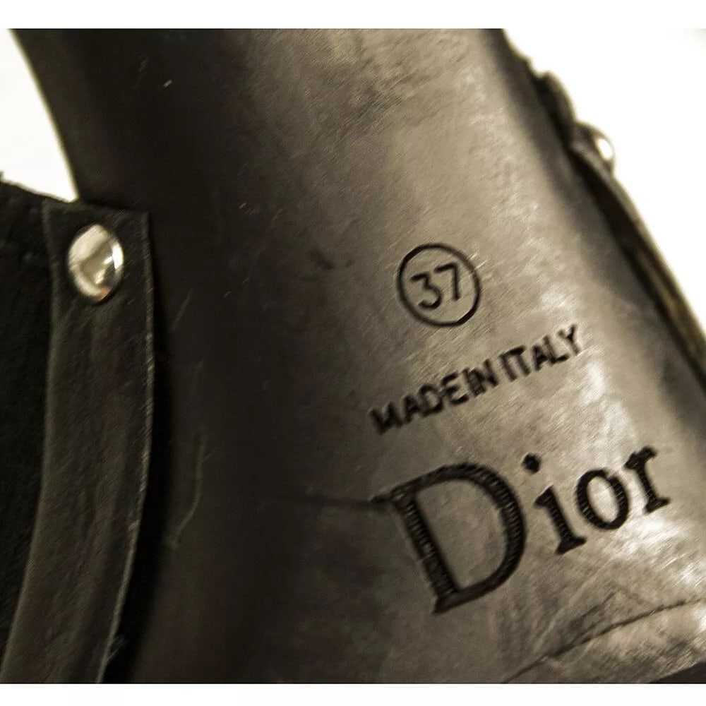 Christian Dior Black Monogram Canvas Wooden Heel … - image 8