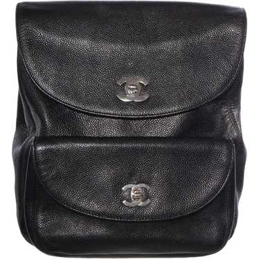 Vintage Chanel Caviar Two Compartment Backpack Ha… - image 1