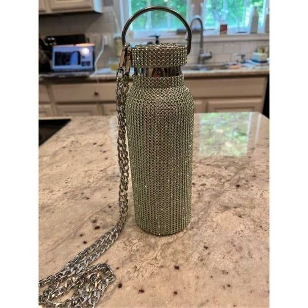 Peridot Green Crystal Water Bottle w/ Carry Chain… - image 1