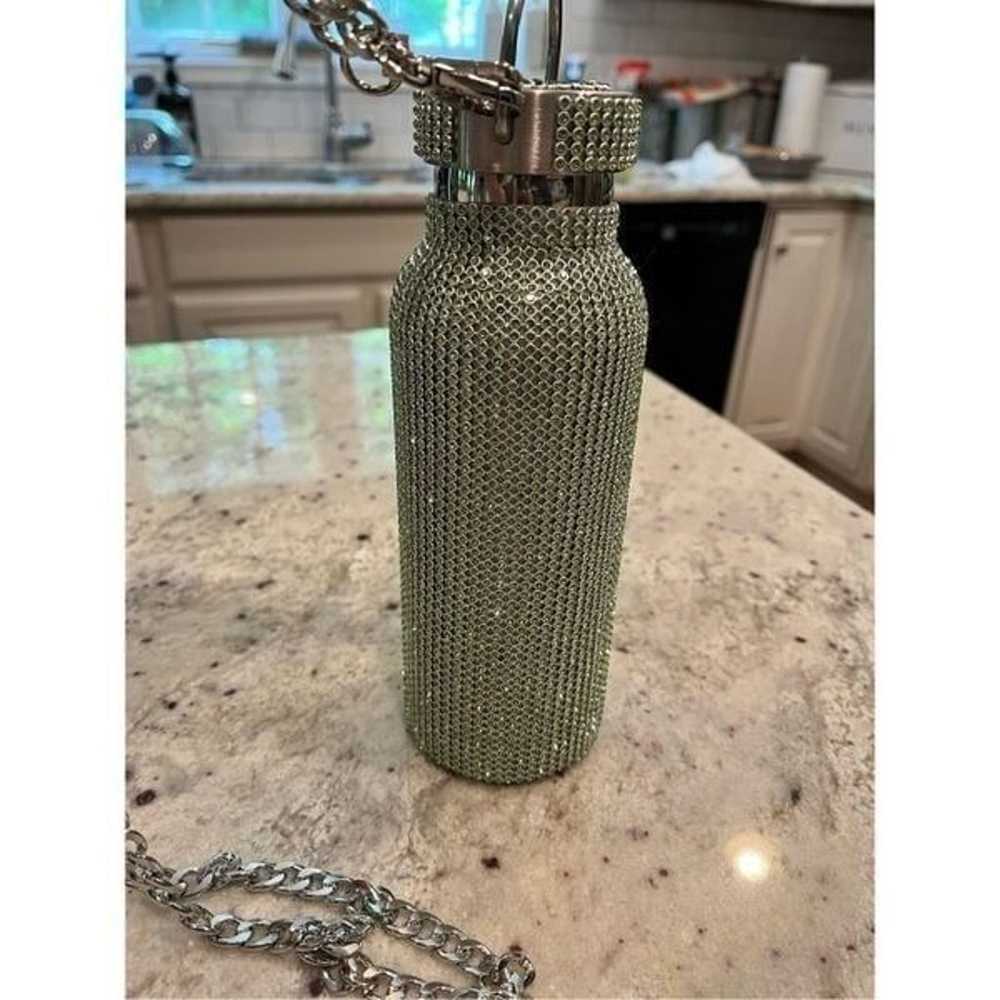 Peridot Green Crystal Water Bottle w/ Carry Chain… - image 4