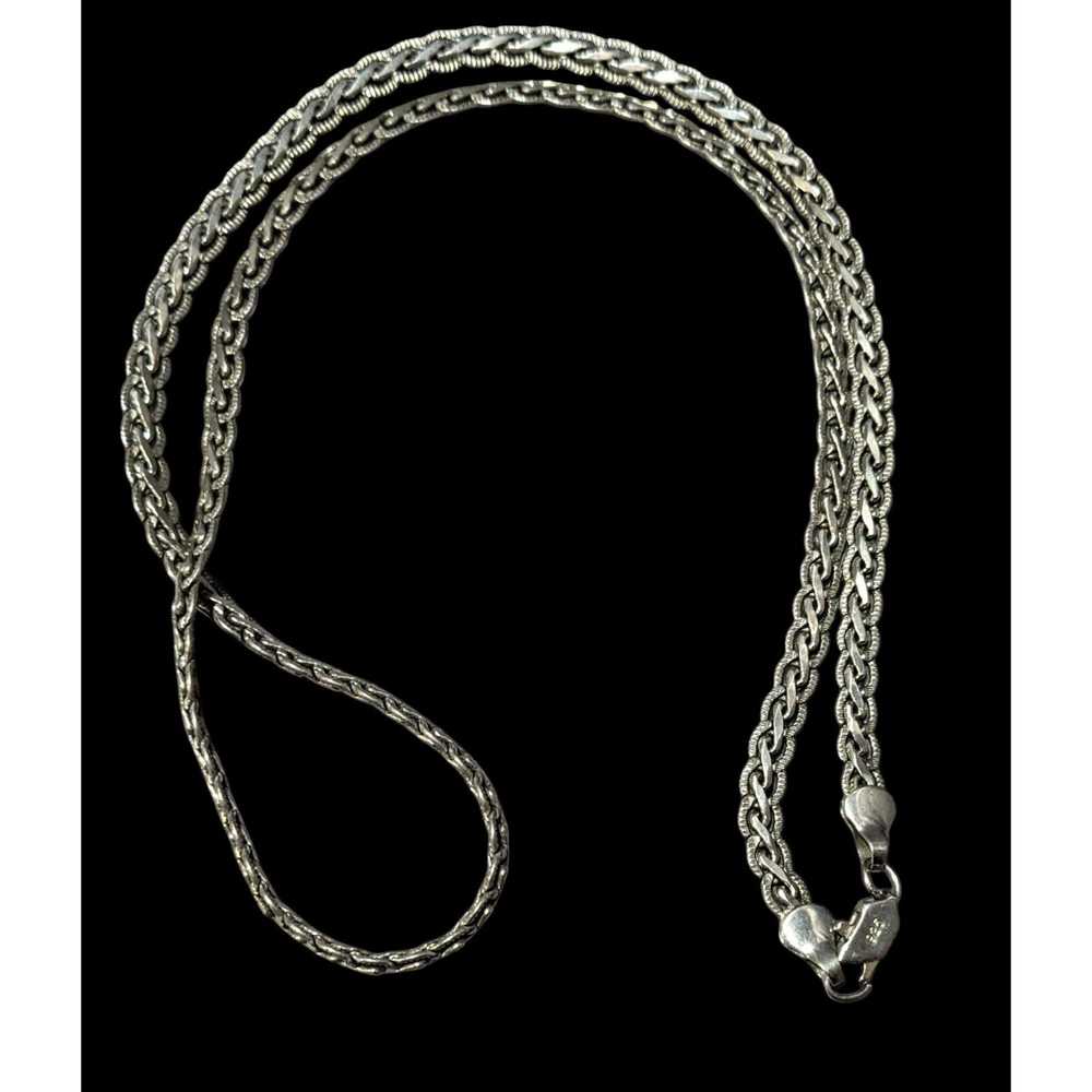 Other Sterling Silver Stylized Wheat Chain Neckla… - image 1