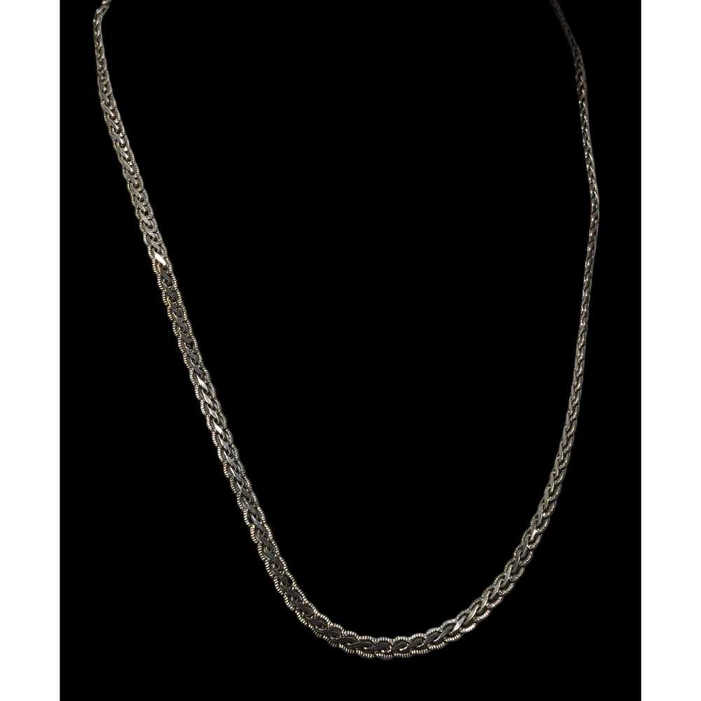 Other Sterling Silver Stylized Wheat Chain Neckla… - image 2