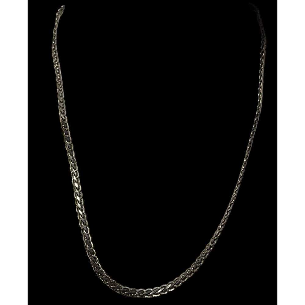 Other Sterling Silver Stylized Wheat Chain Neckla… - image 3