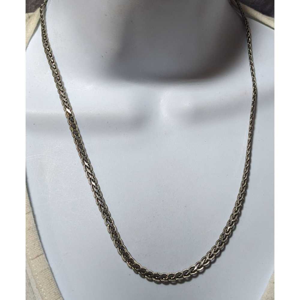 Other Sterling Silver Stylized Wheat Chain Neckla… - image 6