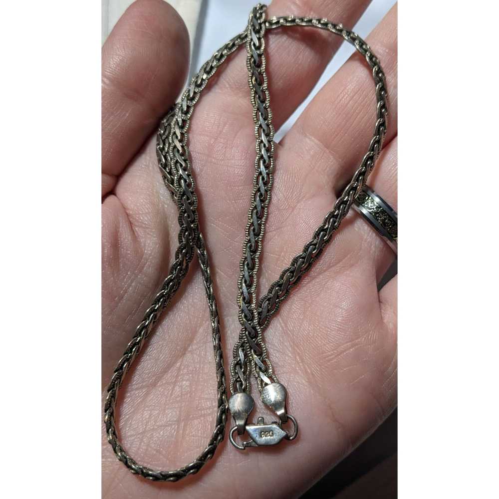 Other Sterling Silver Stylized Wheat Chain Neckla… - image 7