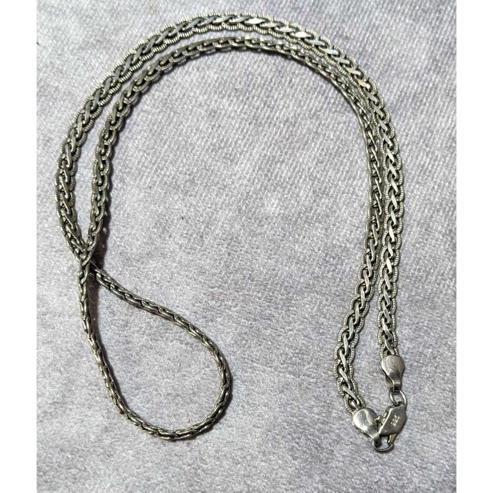 Other Sterling Silver Stylized Wheat Chain Neckla… - image 8