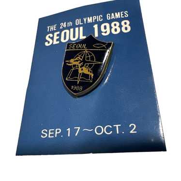 Vintage The 24th Olympic Games Seoul 1988 lapel B… - image 1