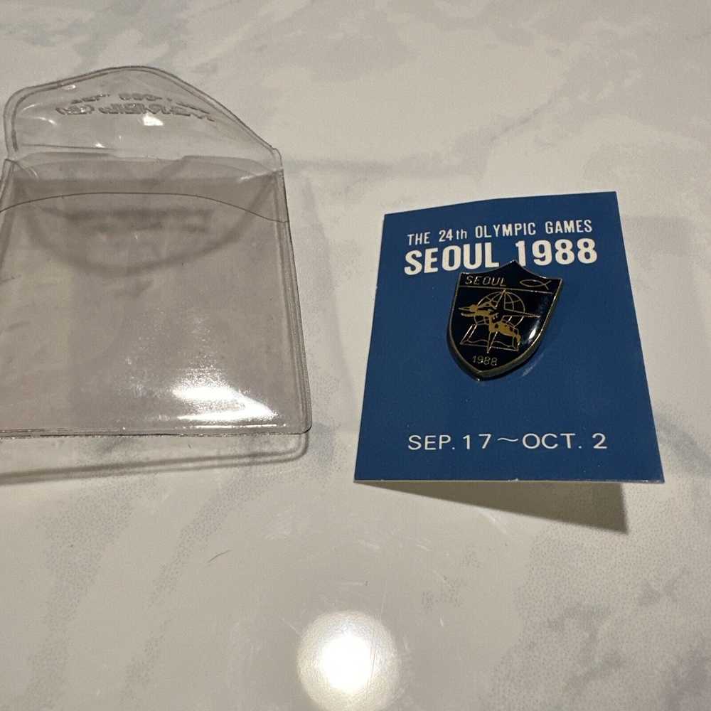 Vintage The 24th Olympic Games Seoul 1988 lapel B… - image 3