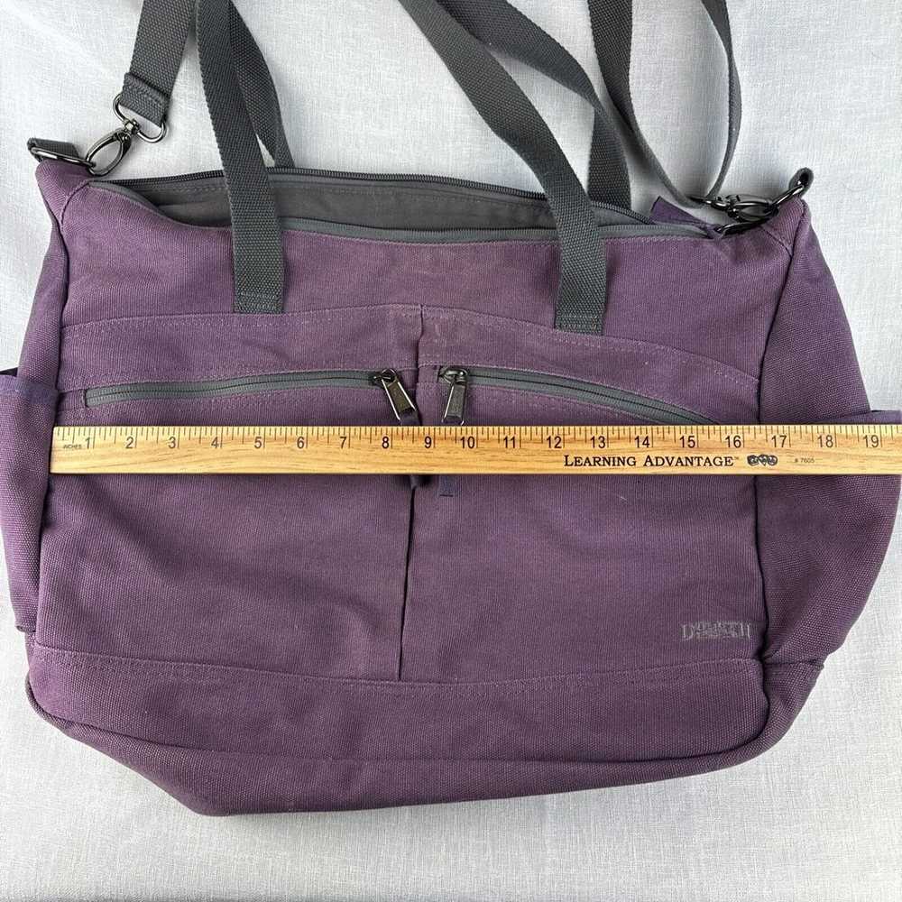 DULUTH Trading Co Large Canvas Travel Tote Purple… - image 10