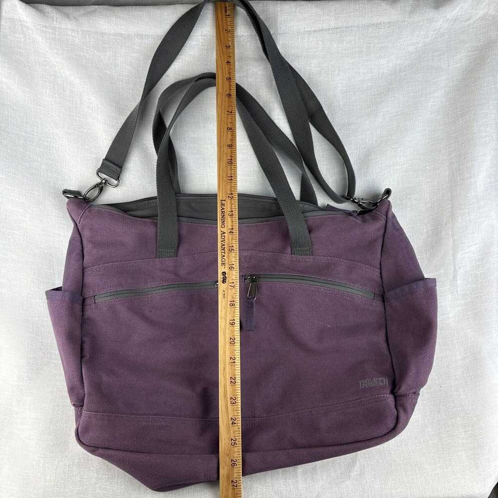 DULUTH Trading Co Large Canvas Travel Tote Purple… - image 11