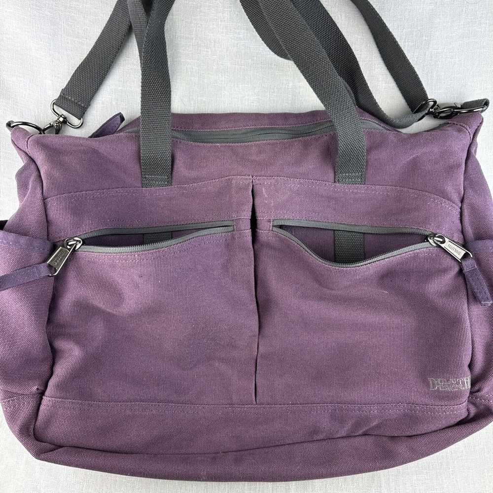 DULUTH Trading Co Large Canvas Travel Tote Purple… - image 3