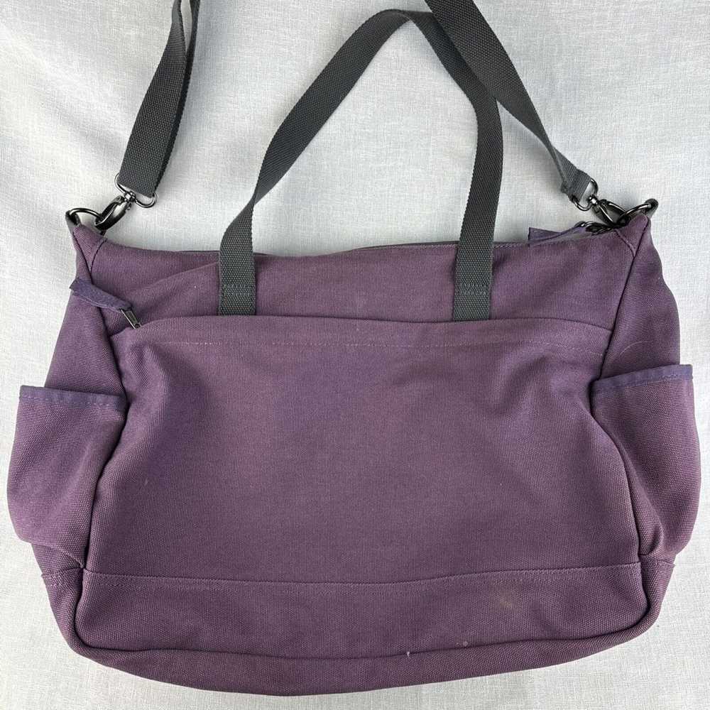 DULUTH Trading Co Large Canvas Travel Tote Purple… - image 5