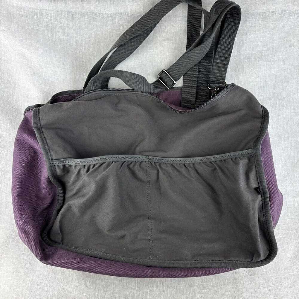 DULUTH Trading Co Large Canvas Travel Tote Purple… - image 8