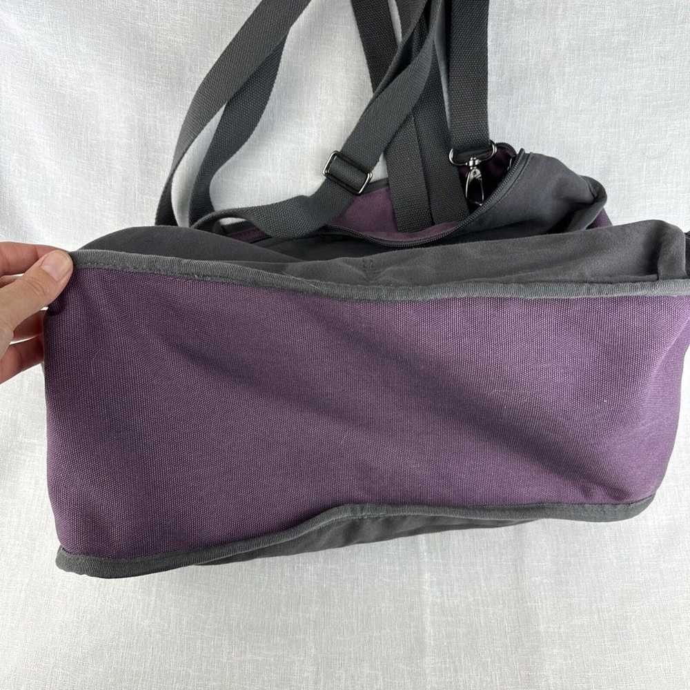 DULUTH Trading Co Large Canvas Travel Tote Purple… - image 9