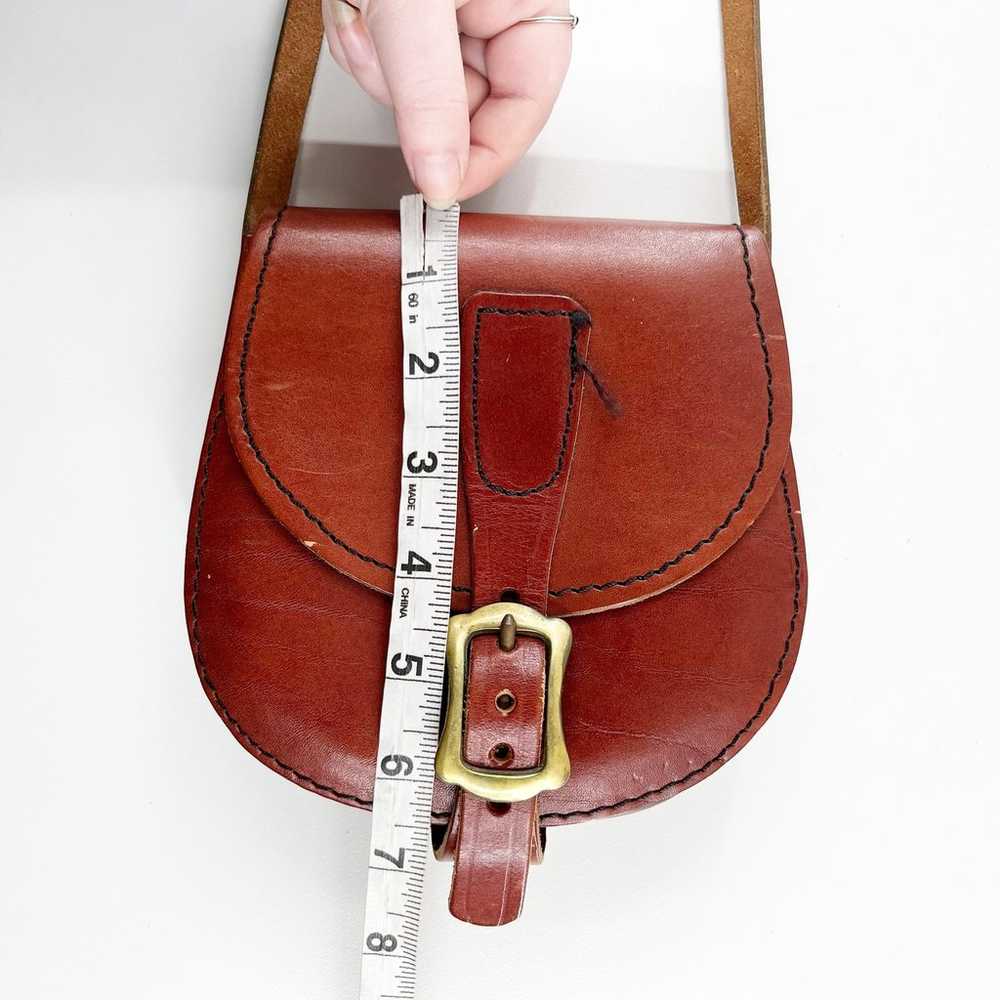 Genuine Leather Crossbody Ireland Saddle Bag Purs… - image 11