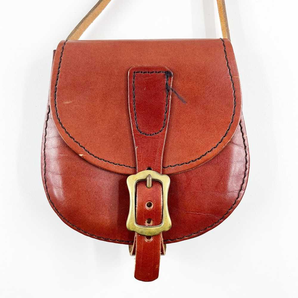 Genuine Leather Crossbody Ireland Saddle Bag Purs… - image 2