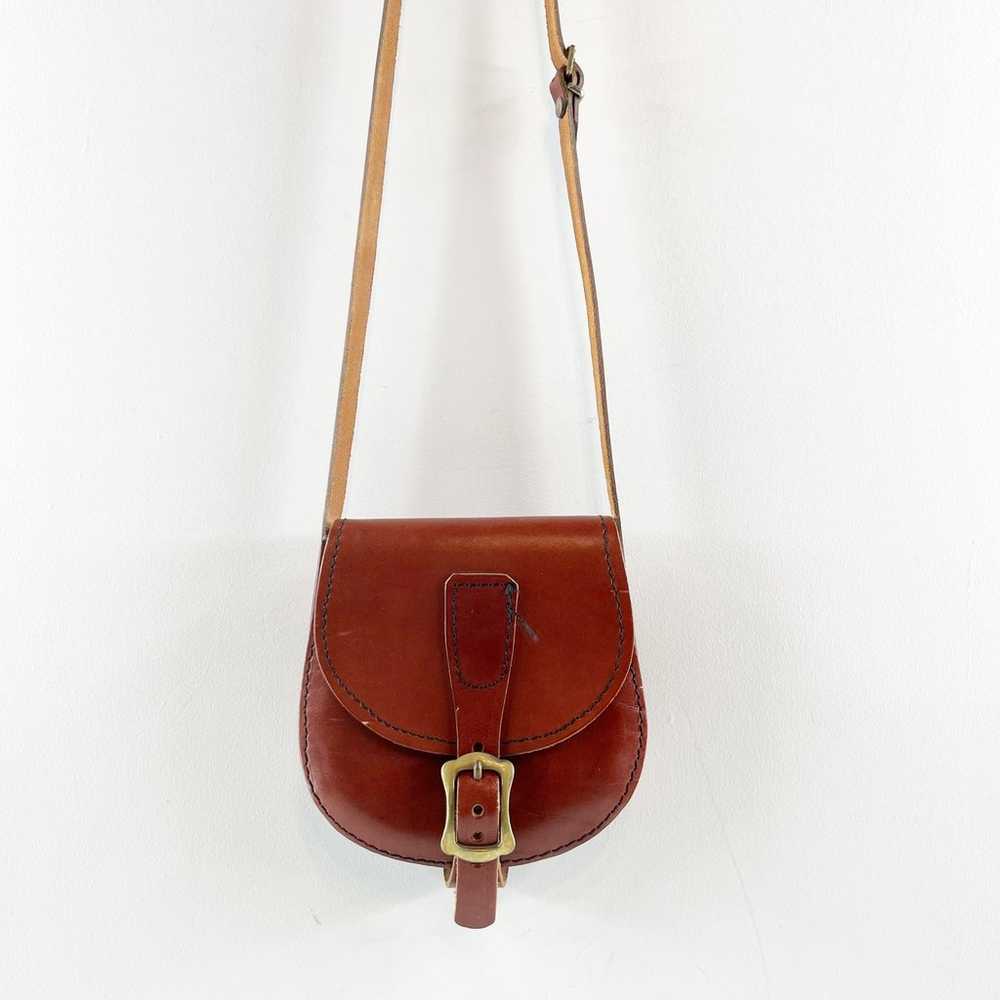 Genuine Leather Crossbody Ireland Saddle Bag Purs… - image 3