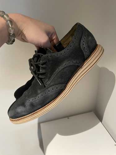 Cole Haan Cole Haan LunarGrand Wingtip Black Suede