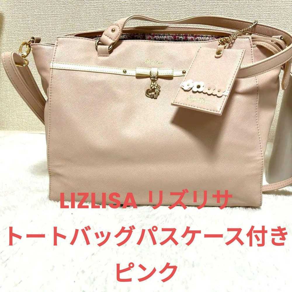 LIZ LISA tote bag with pass case in pink. - image 1