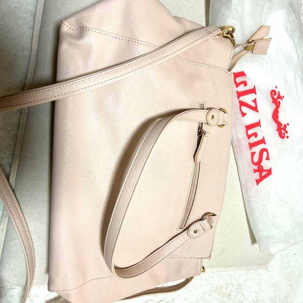 LIZ LISA tote bag with pass case in pink. - image 3