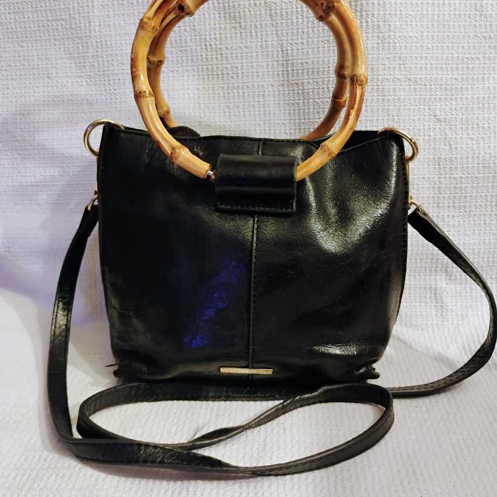 VINCE CAMUTO WOODEN TOP HANDLE SATCHEL CROSSBODY - image 1