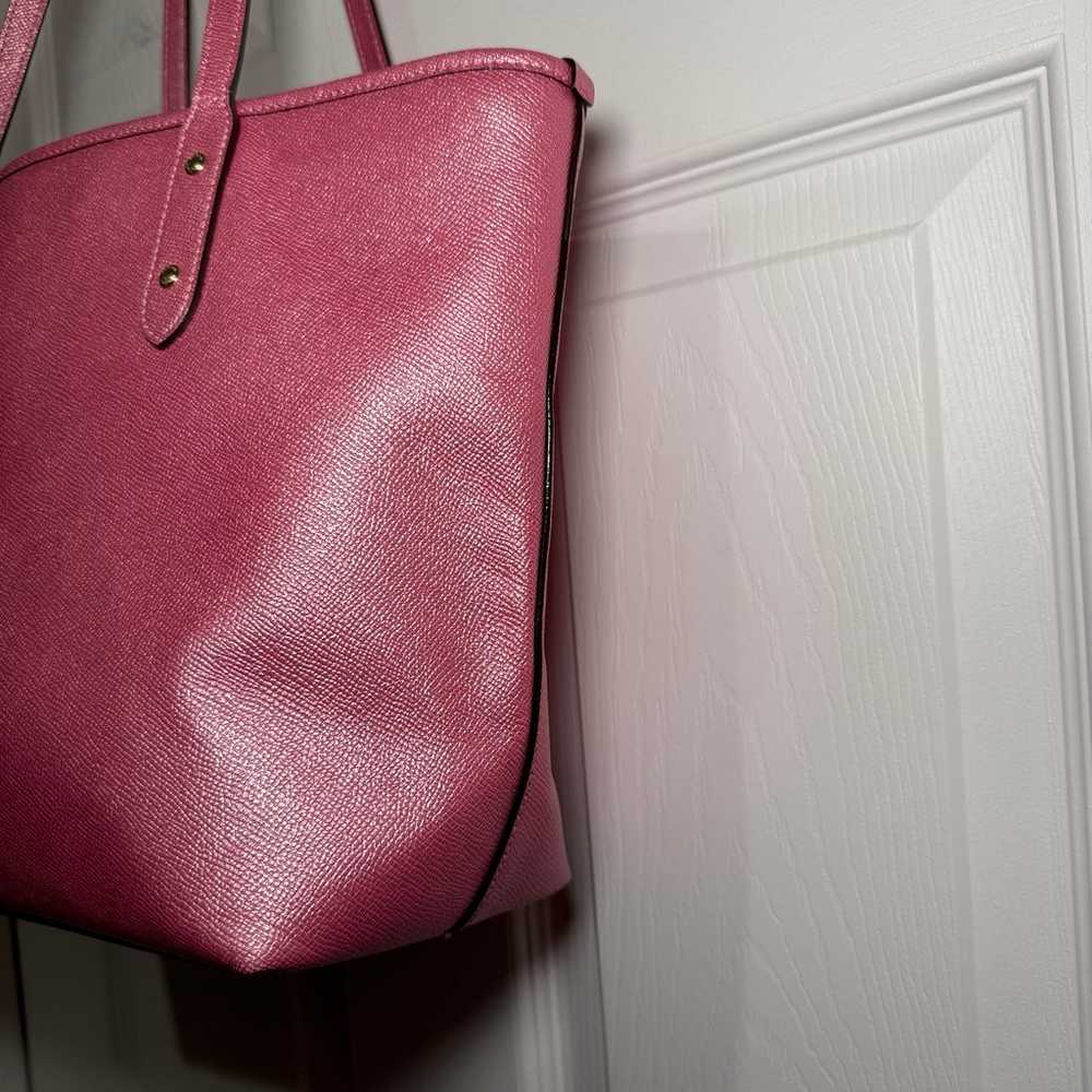 Coach Pink Shimmer Leather Tote - image 7