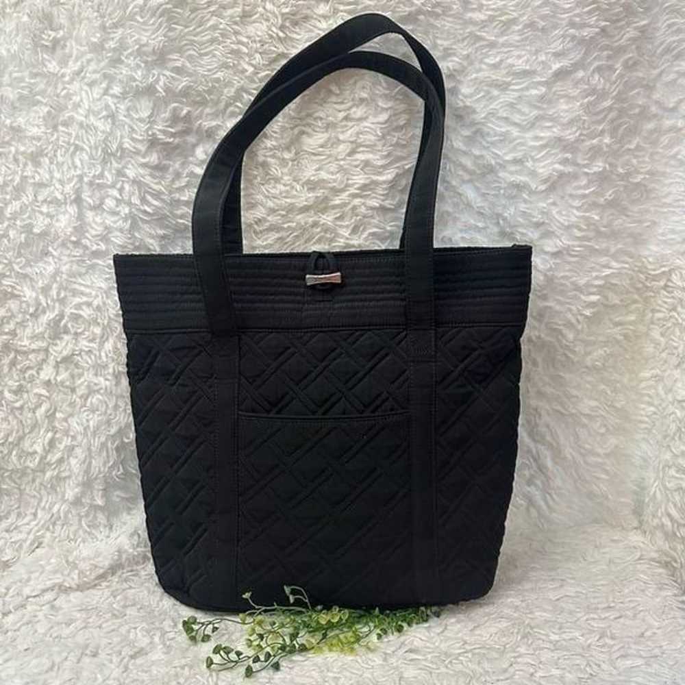 Vera Bradley Large Black Quilted The Commuter Tot… - image 1